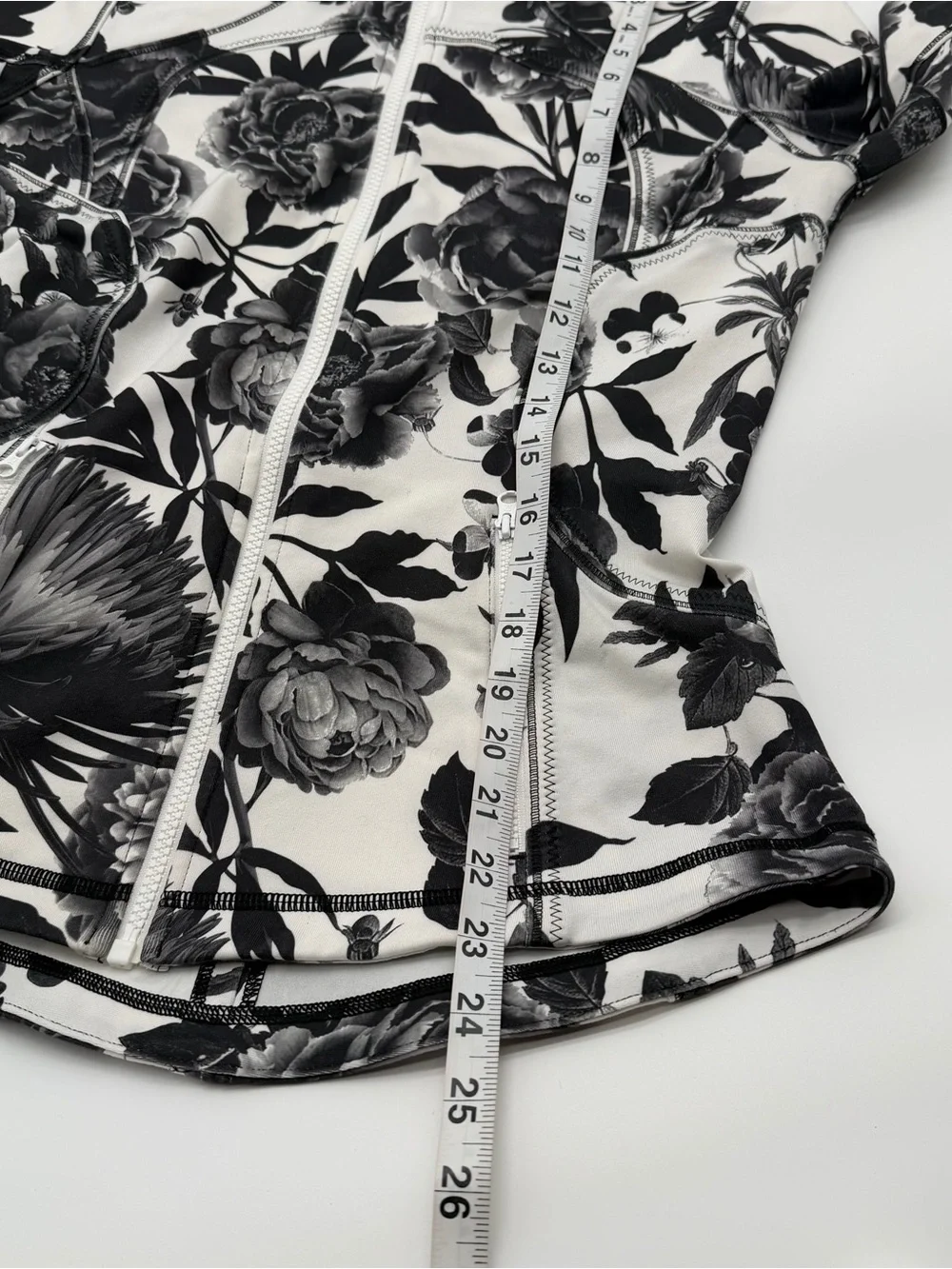 lululemon athletica Monochrome Floral Zip-Up Jacket - Black & White